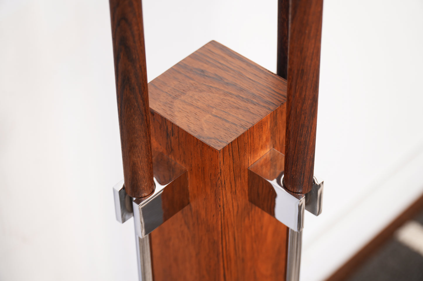 Alessandro Albrizzi Rosewood & Chrome Fireplace Toolset - Italy