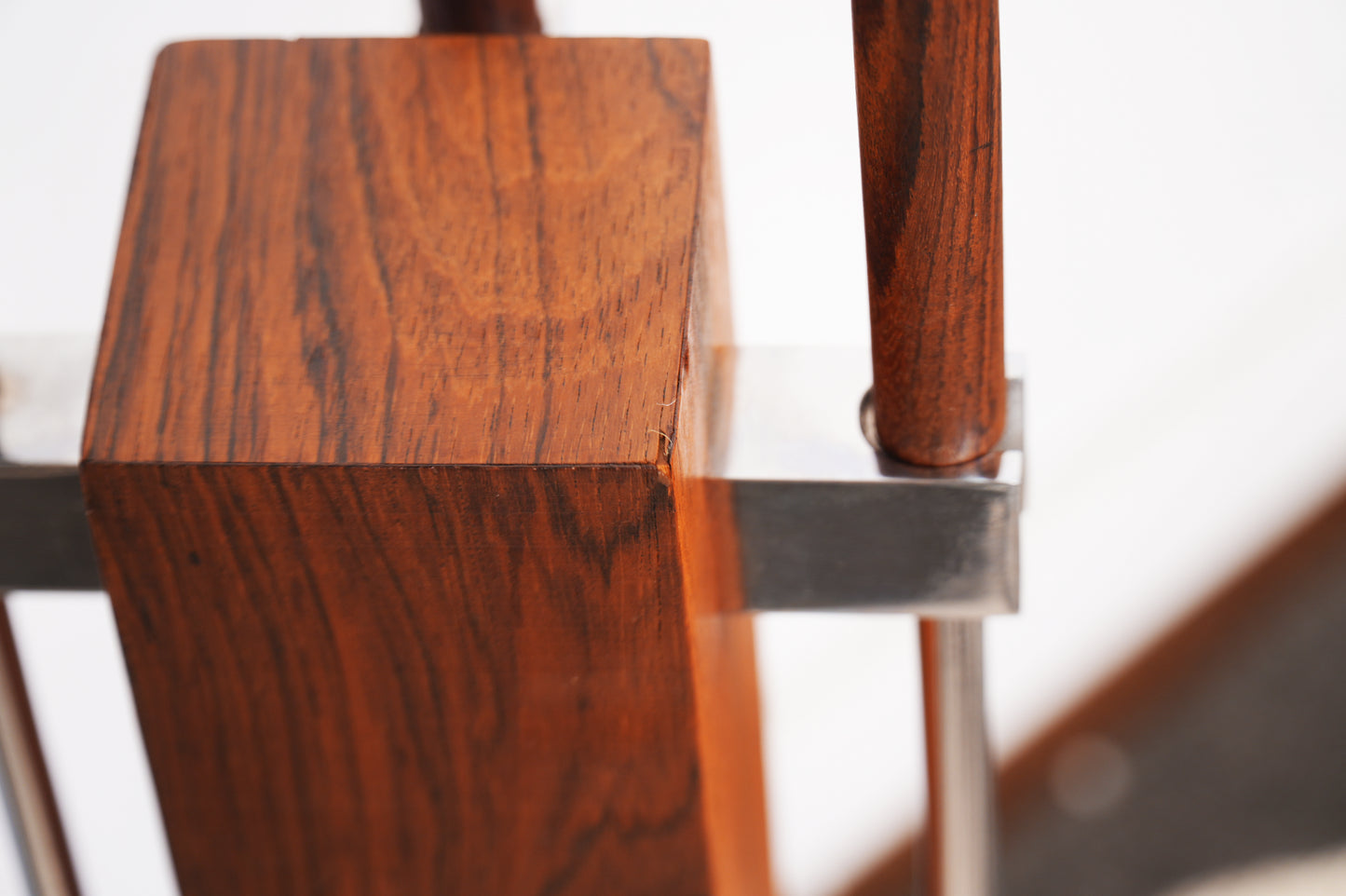 Alessandro Albrizzi Rosewood & Chrome Fireplace Toolset - Italy