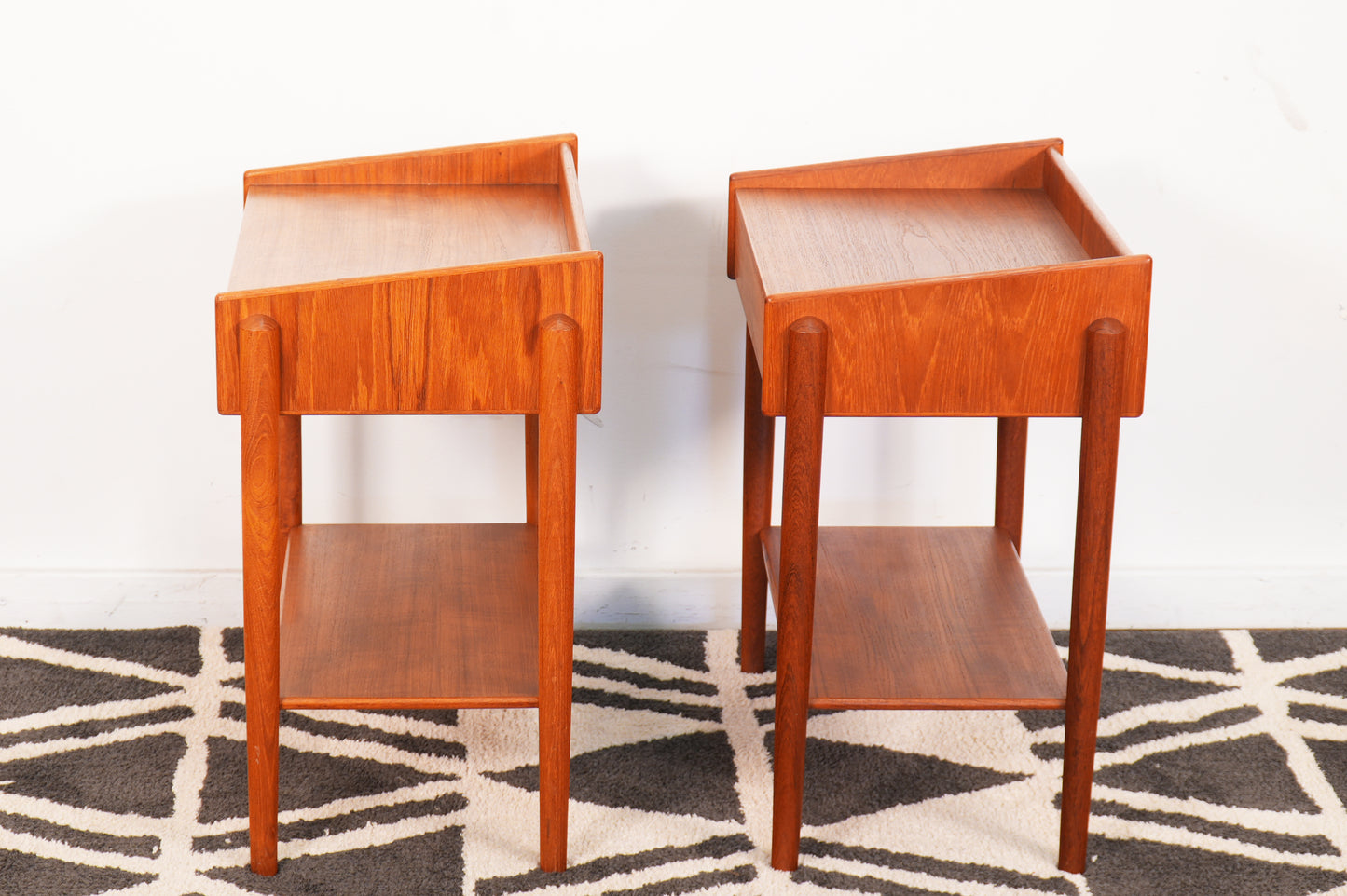 1960s Pair Borge Mogensen Teak Night Stands for Soborg Mobler Denmark
