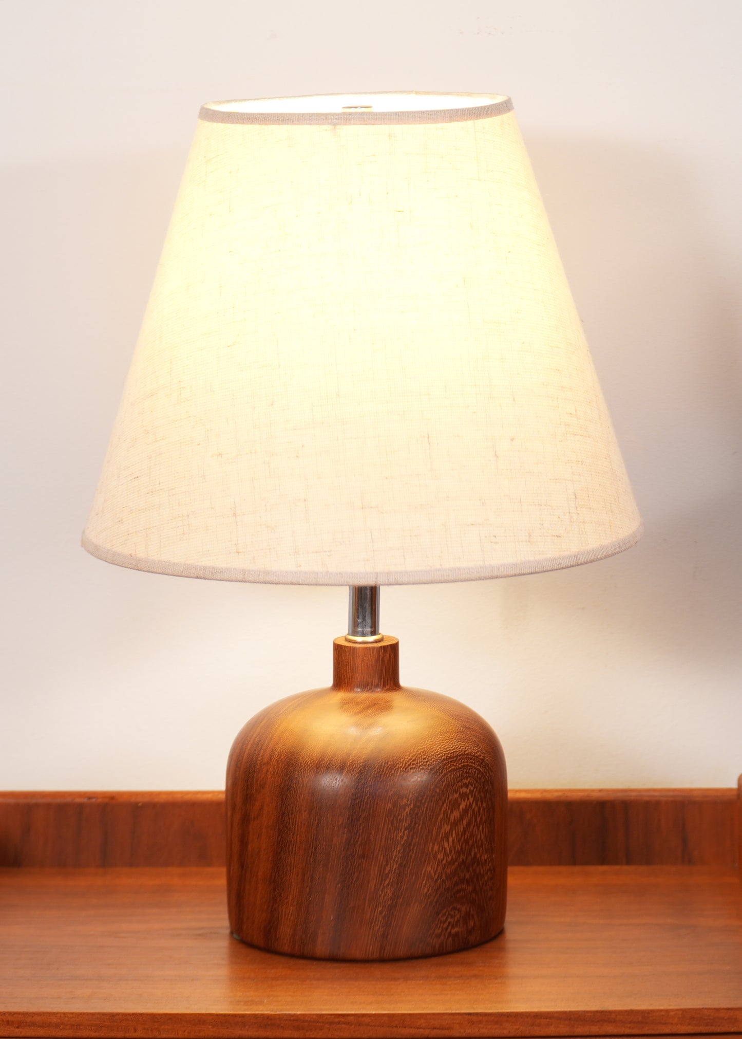 16" Solid Danish Teak Table Lamp