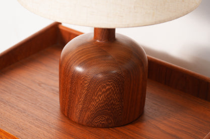 16" Solid Danish Teak Table Lamp
