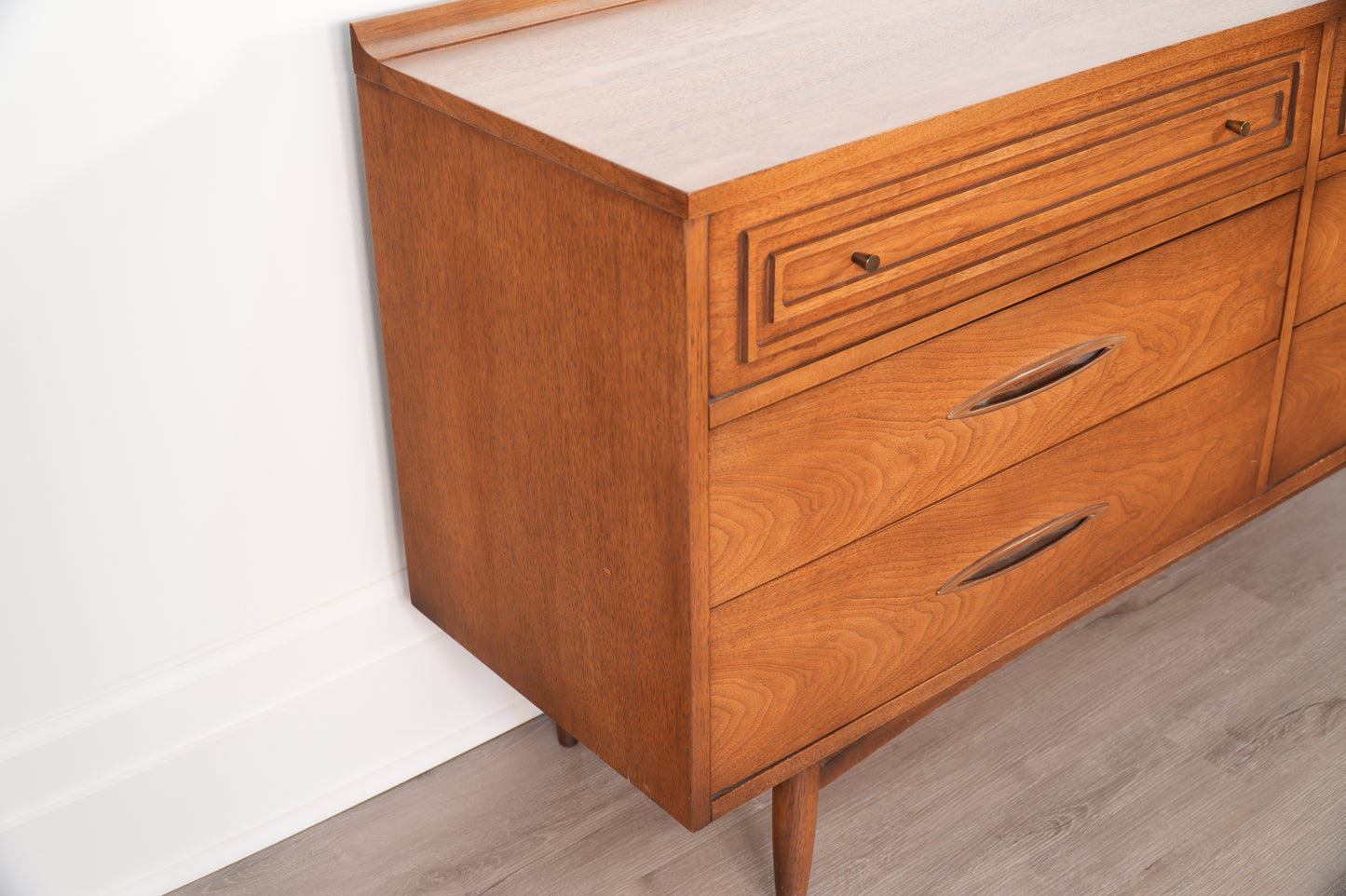 1960s Broyhill Sculptra "Double" Lowboy Dresser