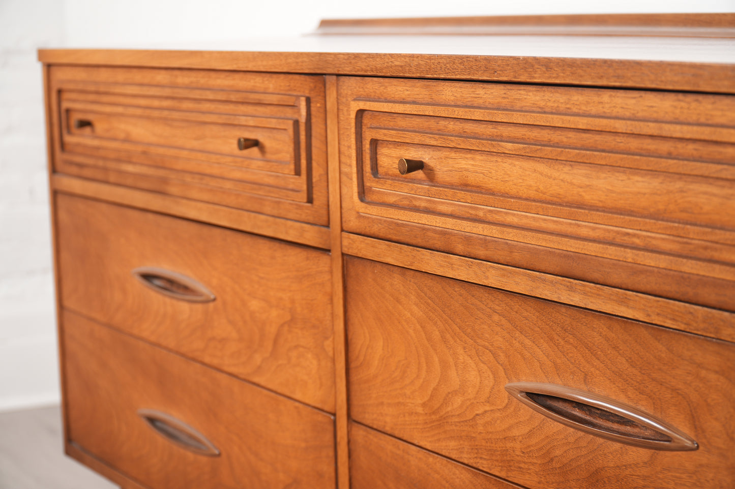 1960s Broyhill Sculptra "Double" Lowboy Dresser