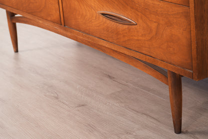 1960s Broyhill Sculptra "Double" Lowboy Dresser