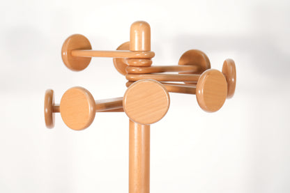 Vintage Mid-Century Hank Loewenstein Mod Helix Beech Coat Tree