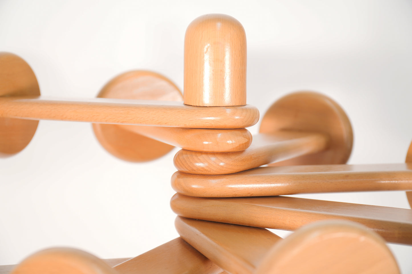 Vintage Mid-Century Hank Loewenstein Mod Helix Beech Coat Tree