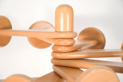 Vintage Mid-Century Hank Loewenstein Mod Helix Beech Coat Tree