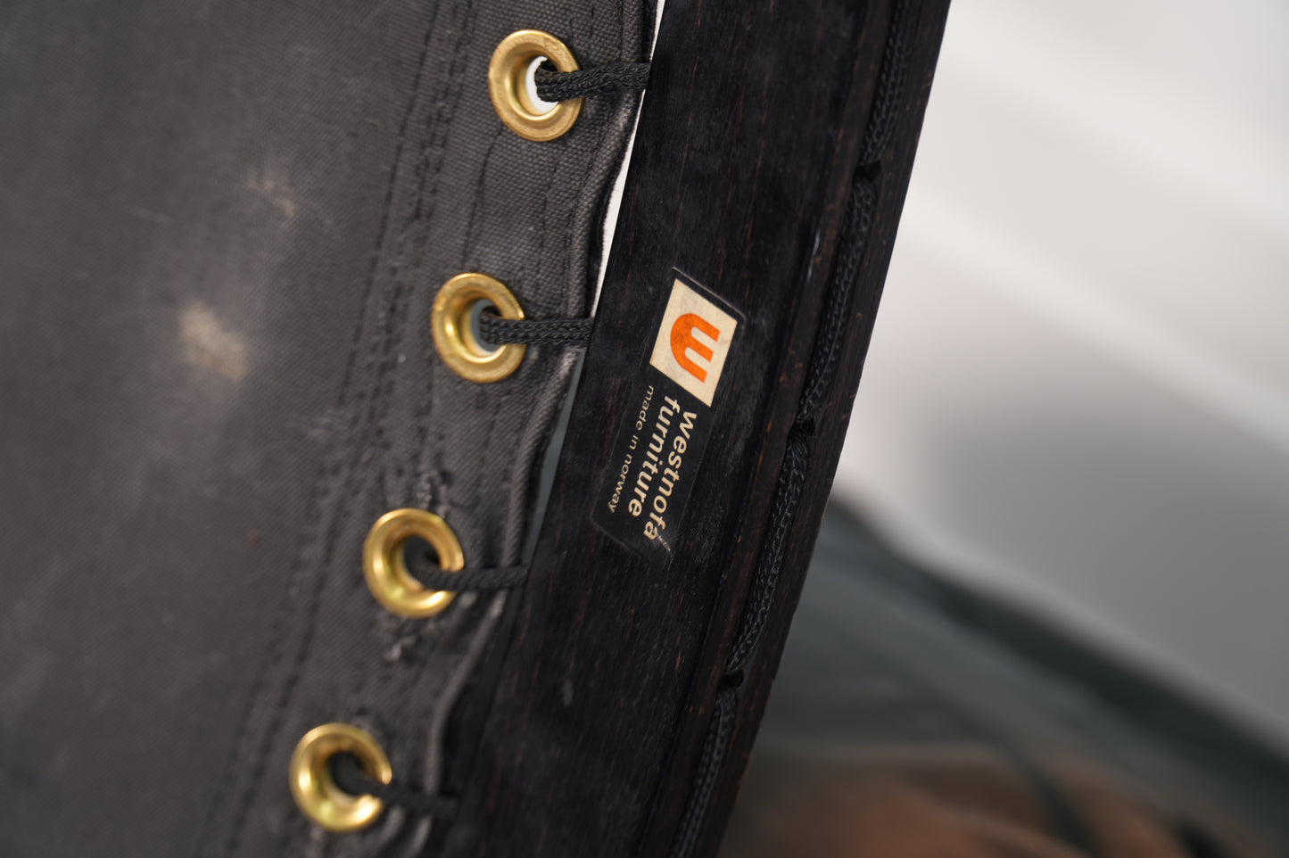 Vintage Westnofa Black Leather Siesta Chair