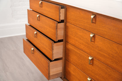 Vintage Walnut Lowboy Dresser by Cavalier Furniture