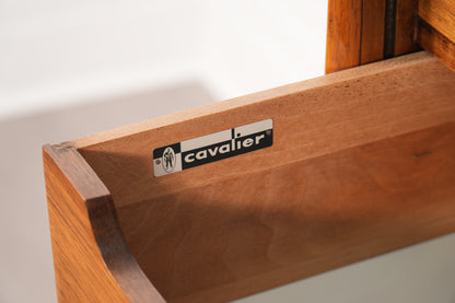 Vintage Walnut Highboy Dresser by Cavalier Furniture