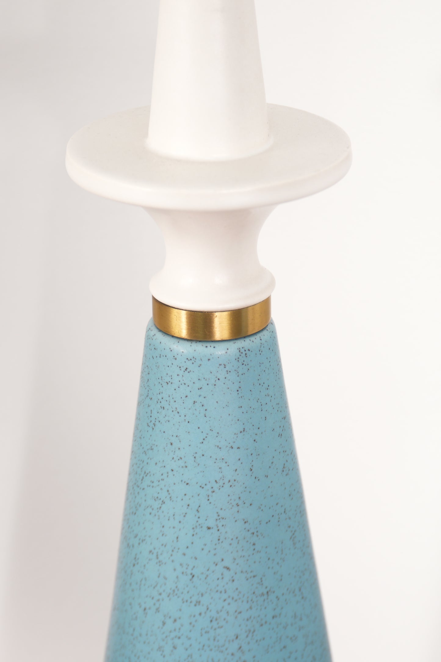 Pair Rembrandt Mid-Century Blue Ceramic Table Lamps