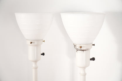 Pair Rembrandt Mid-Century Blue Ceramic Table Lamps