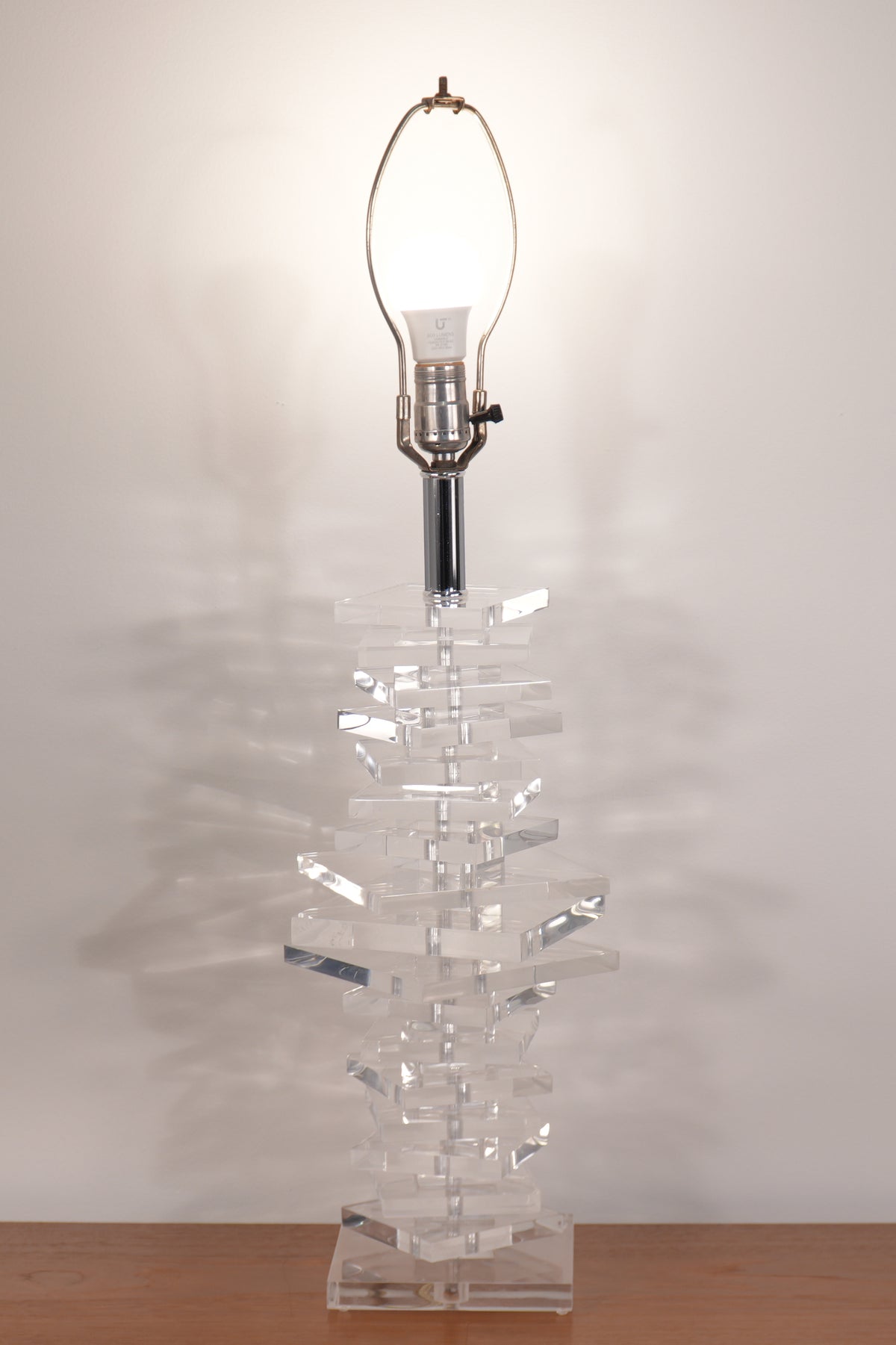 Lucite Helix Lamp Attributed to Karl Springer