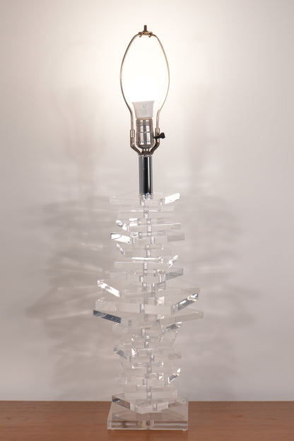 Lucite Helix Lamp Attributed to Karl Springer