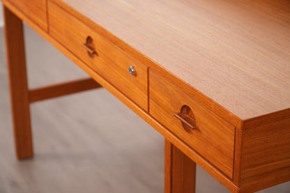 Peter Løvig Nielsen Danish Teak Flip-Top Partner Desk