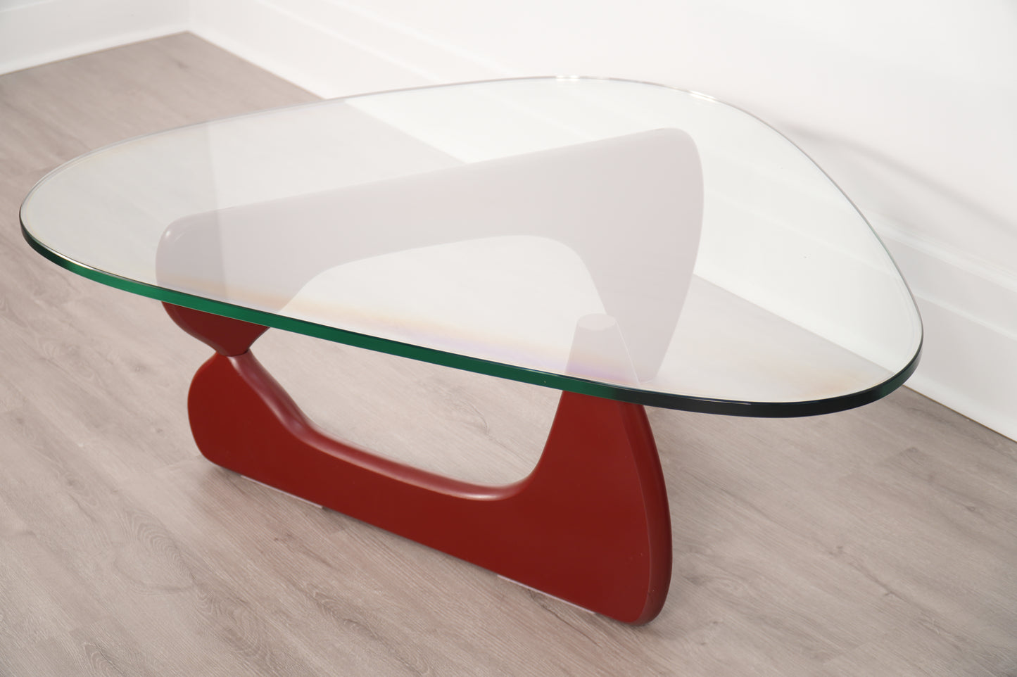 Isamu Noguchi Style Glass Top Coffee Table