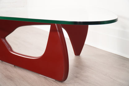 Isamu Noguchi Style Glass Top Coffee Table