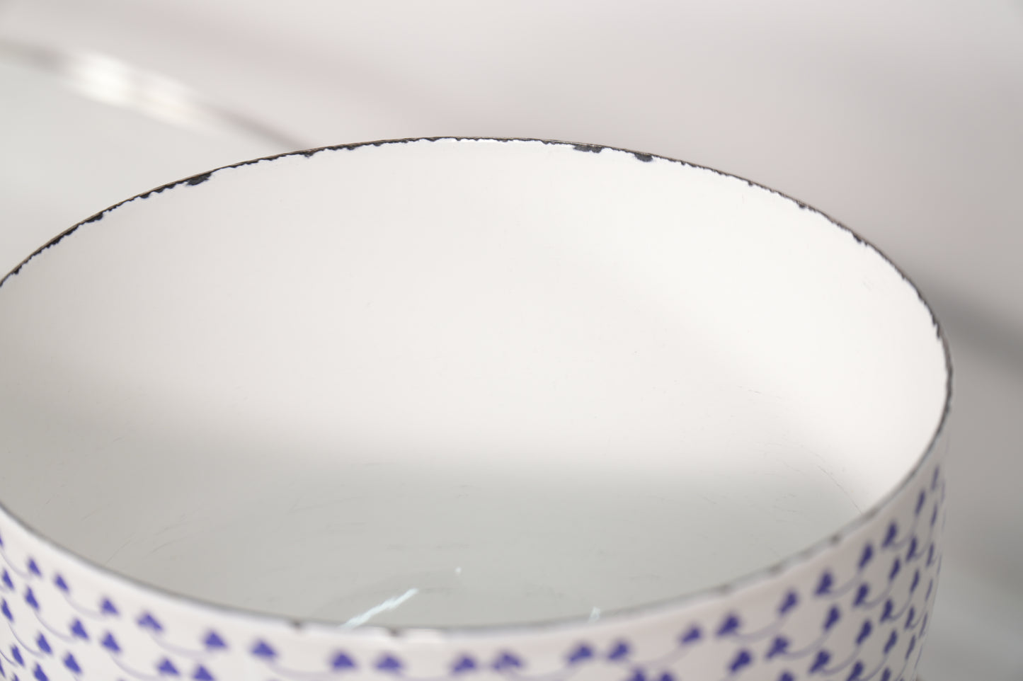 Arabia Finel Enamel Blue Floral Design Bowl by Kaj Franck