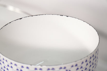 Arabia Finel Enamel Blue Floral Design Bowl by Kaj Franck