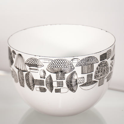 Arabia Finel Enamel Mushroom Bowl by Kaj Franck