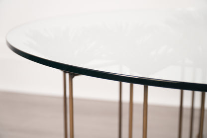 Brutalist Bronze Gilt Floral Coffee Table by Lost City Arts New York