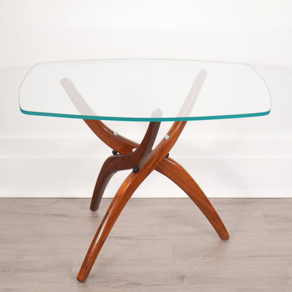 Forest Wilson Sculptural Glass-Top Side Table