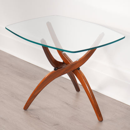 Forest Wilson Sculptural Glass-Top Side Table