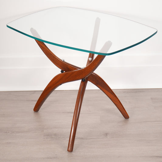 Forest Wilson Sculptural Glass-Top Side Table