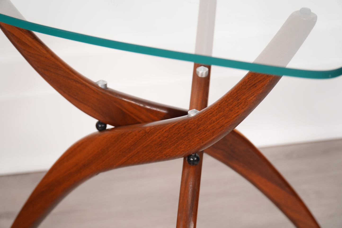 Forest Wilson Sculptural Glass-Top Side Table