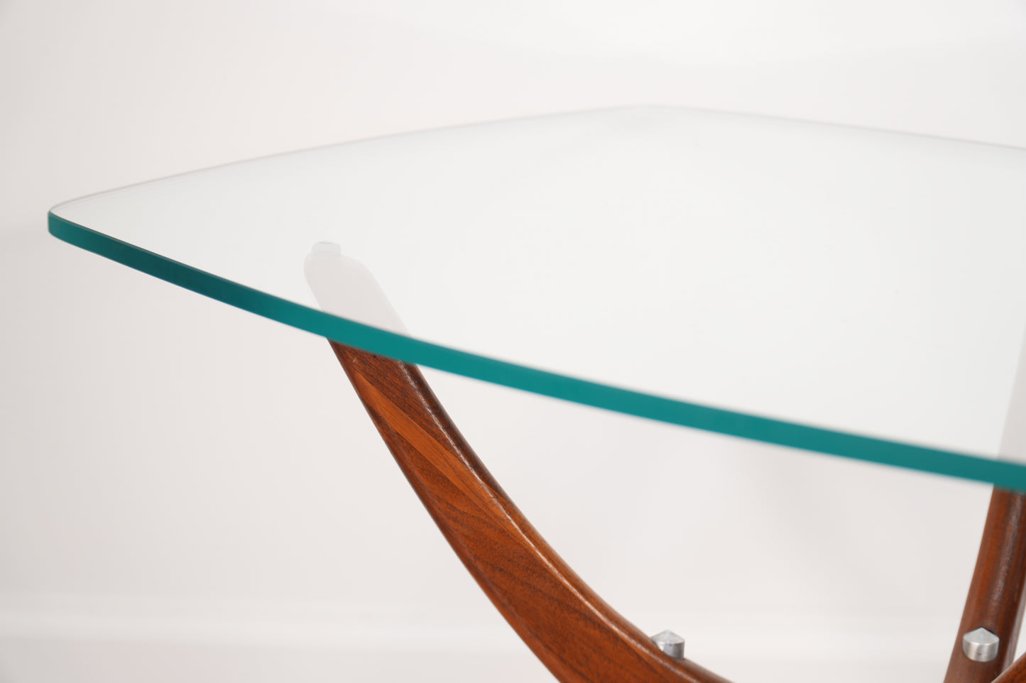 Forest Wilson Sculptural Glass-Top Side Table