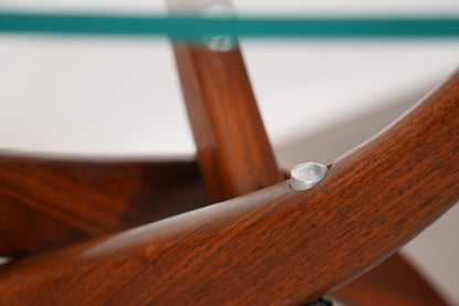 Forest Wilson Sculptural Glass-Top Side Table