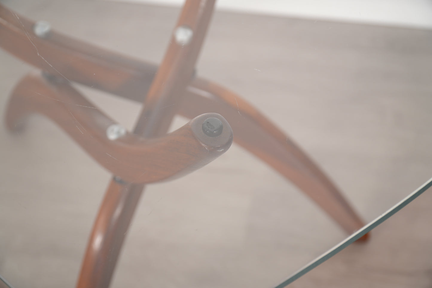 Forest Wilson Sculptural Glass-Top Side Table