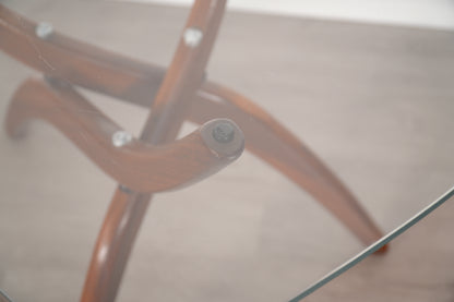 Forest Wilson Sculptural Glass-Top Side Table