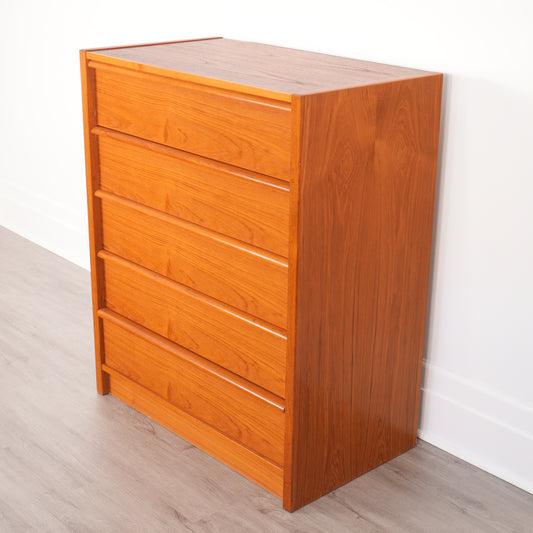 Danish Teak 5-Drawer Dresser by Jesper
