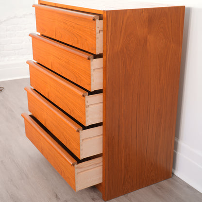 Danish Teak 5-Drawer Dresser by Jesper