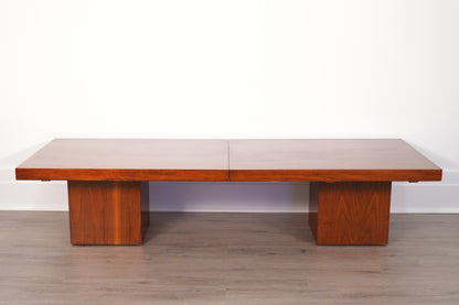 Expandable Walnut Coffee Table John Keal for Brown Saltman
