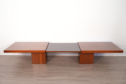 Expandable Walnut Coffee Table John Keal for Brown Saltman