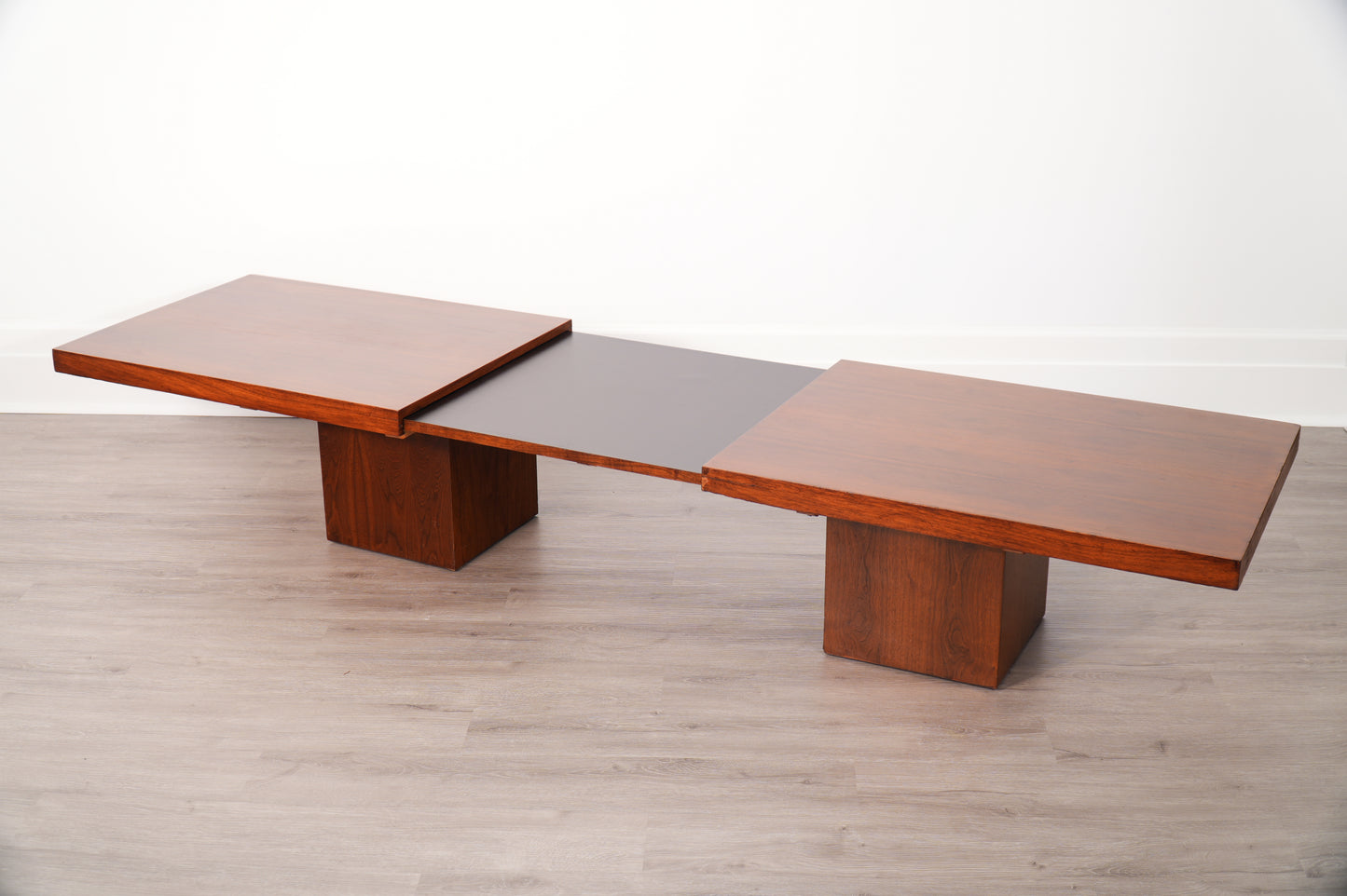 Expandable Walnut Coffee Table John Keal for Brown Saltman