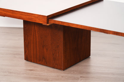 Expandable Walnut Coffee Table John Keal for Brown Saltman