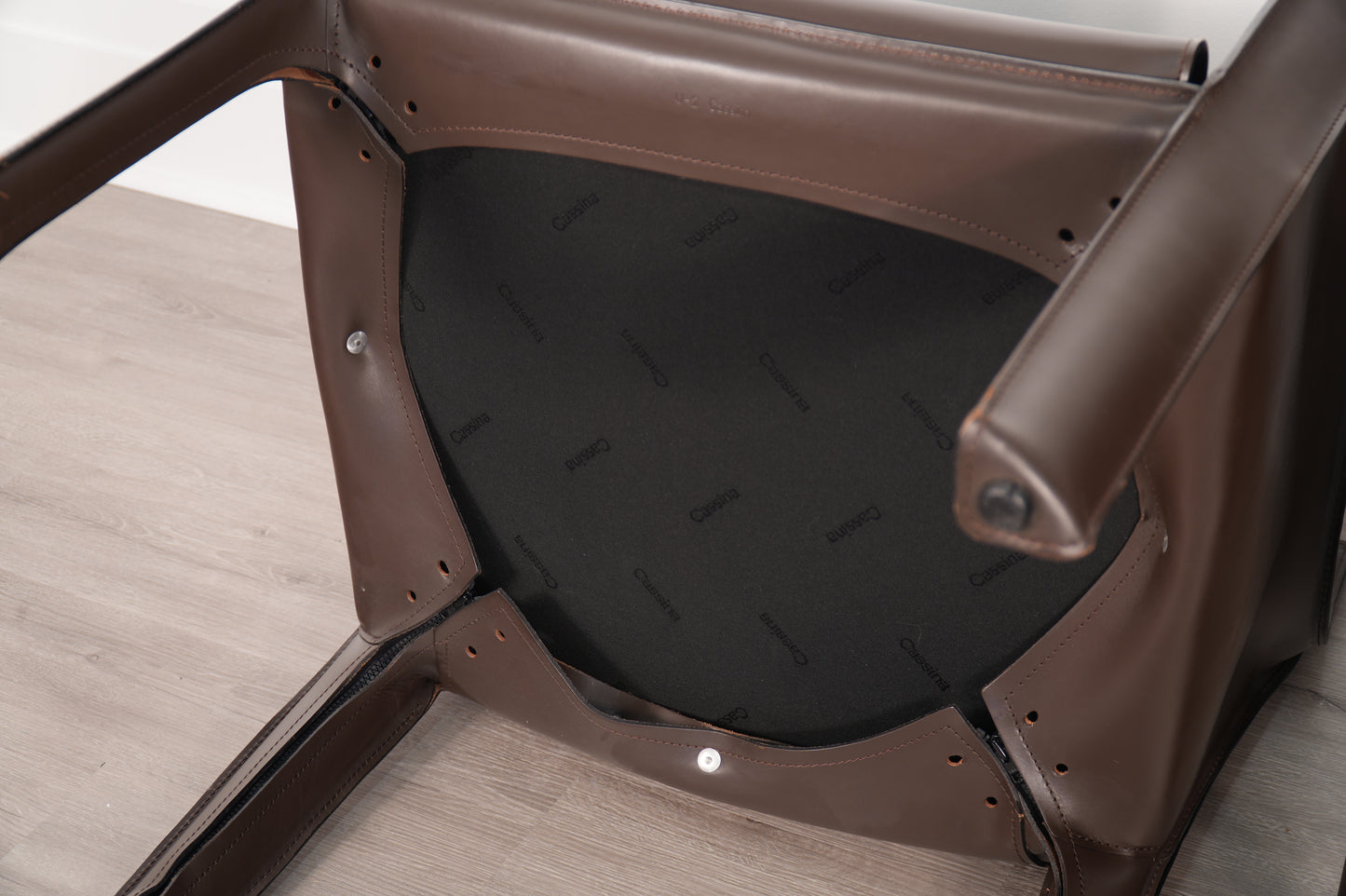 Pair Brown Leather Mario Bellini for Cassina Cab 414 Lounge Chairs Italy