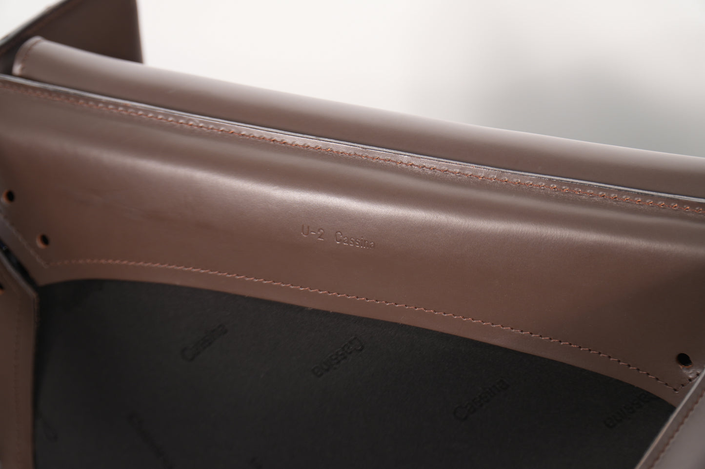 Pair Brown Leather Mario Bellini for Cassina Cab 414 Lounge Chairs Italy