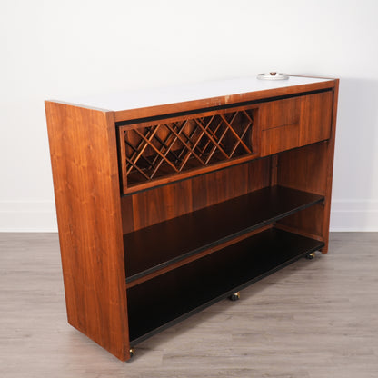 Arthur Umanoff for Dillingham Mid-Century Dry Bar American Walnut