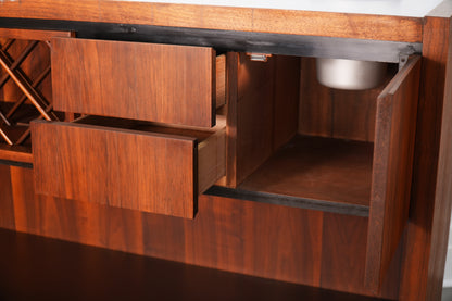 Arthur Umanoff for Dillingham Mid-Century Dry Bar American Walnut