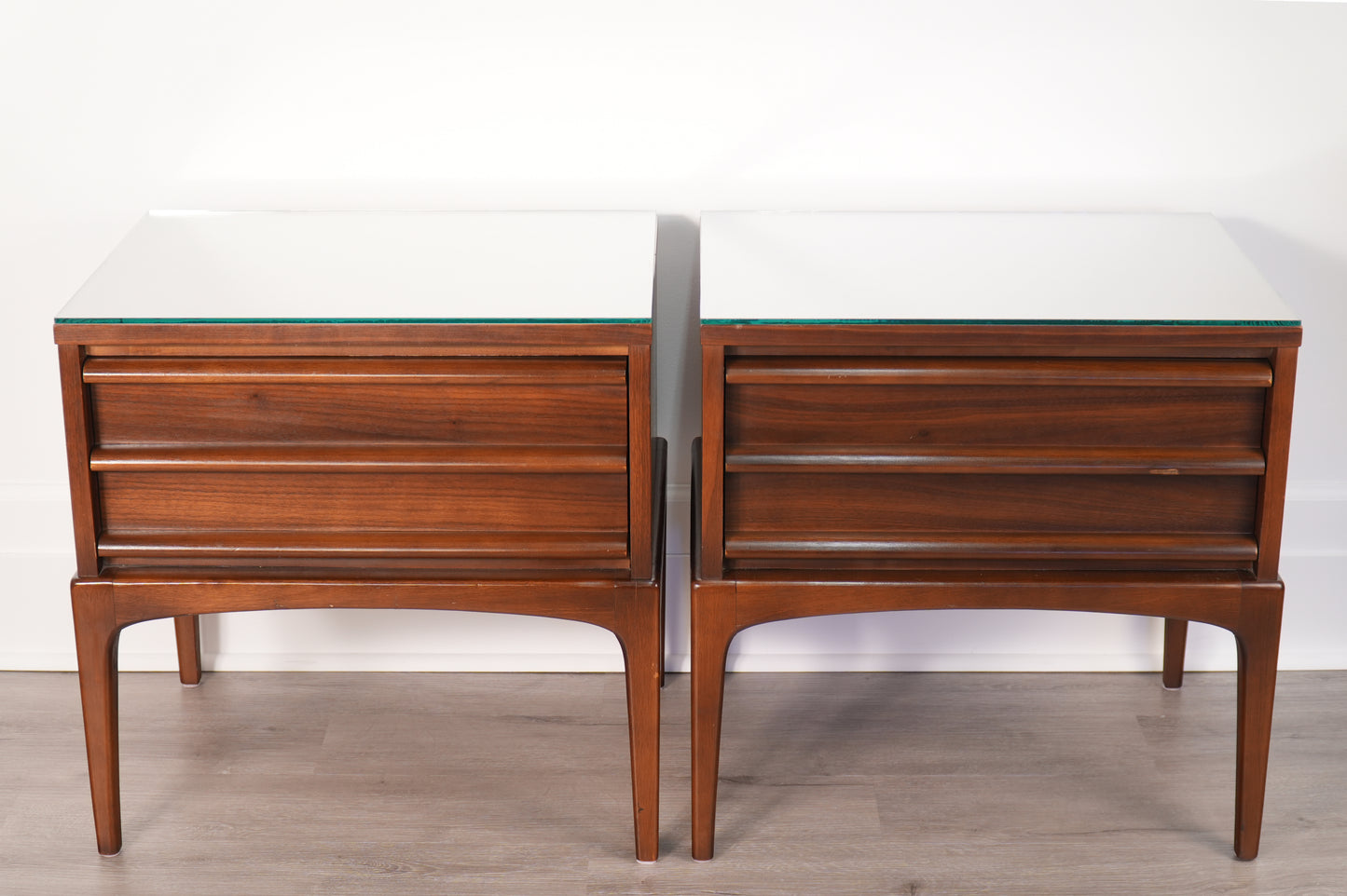 Pair 1960s Lane Rhythm Nightstands Walnut