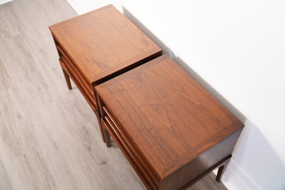 Pair 1960s Lane Rhythm Nightstands Walnut