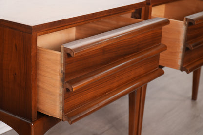Pair 1960s Lane Rhythm Nightstands Walnut
