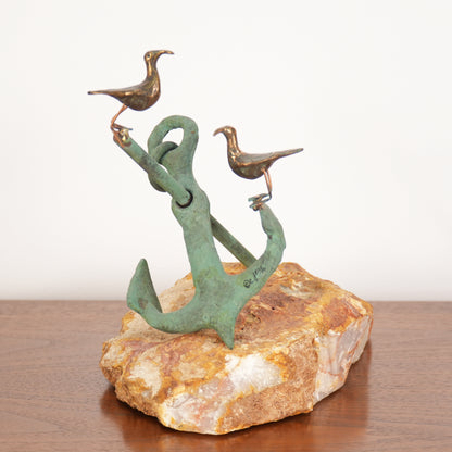 Curtis Jeré Seagulls Perched on Anchor - Signed