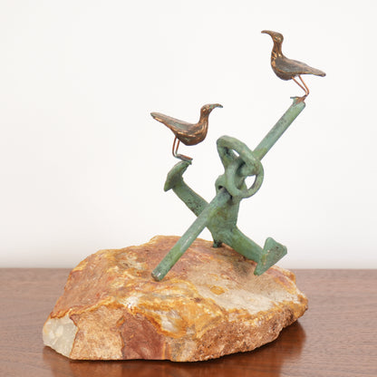 Curtis Jeré Seagulls Perched on Anchor - Signed