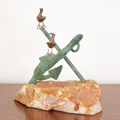 Curtis Jeré Seagulls Perched on Anchor - Signed