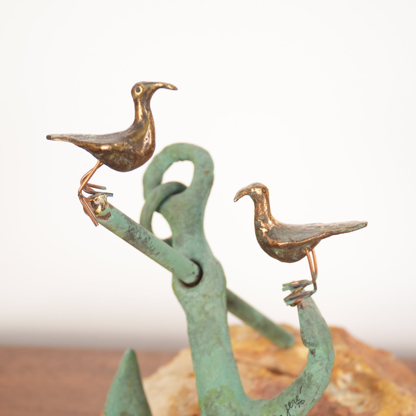 Curtis Jeré Seagulls Perched on Anchor - Signed